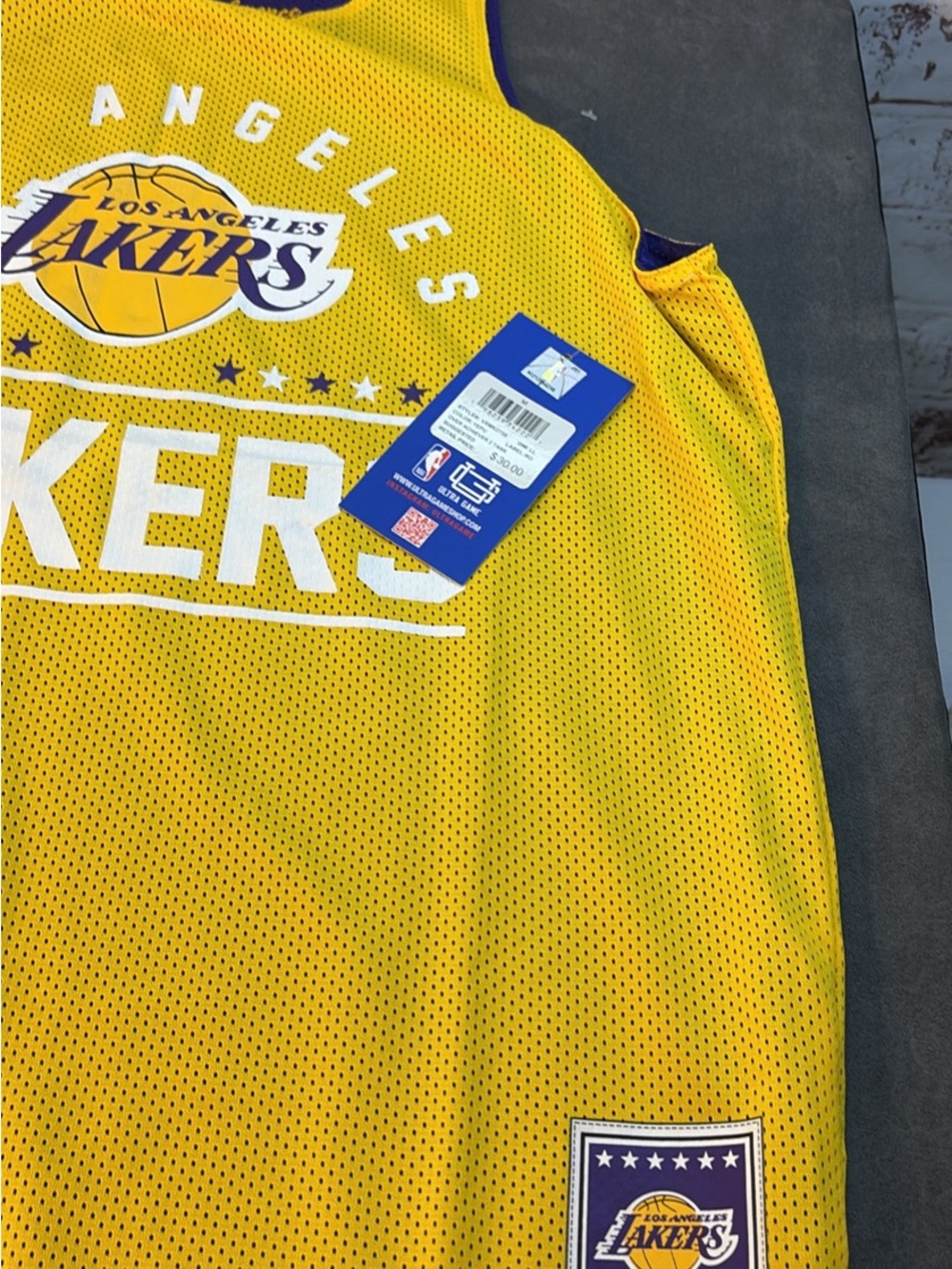 NBA Los Angeles Purple & Yellow Mesh Team Jersey - Picture 6 of 12